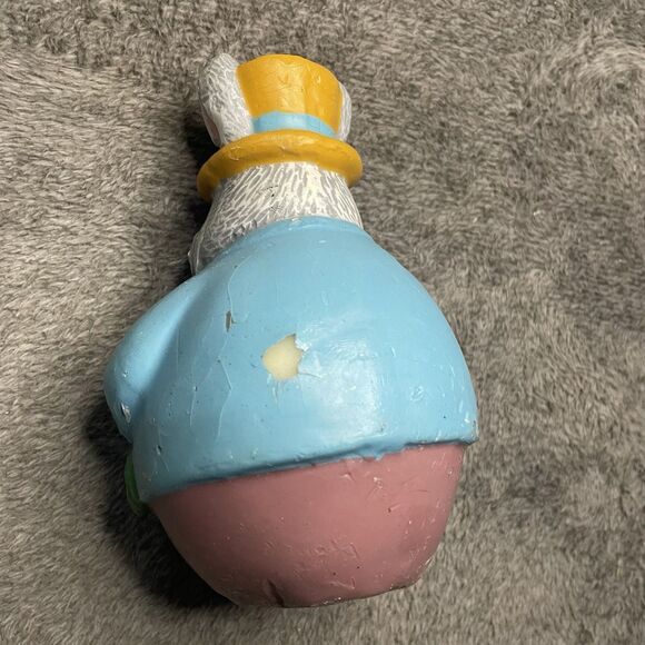 Easter Bunny Wax Candle Top Hat Vintage Mr. Bunny 6" Tall - Picture 2 of 7